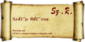 Szép Rózsa névjegykártya